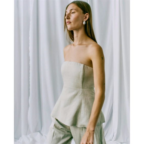 Copenhagen Muse CMTENI Corsage Top, Beige 